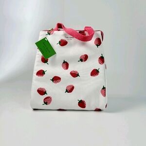 Kate Spade New York Strawberry Lunch Tote Bag, Reusable/Insulated, NEW With Tag